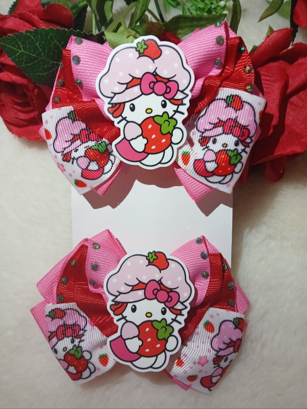 Set De Moñitos Fresita